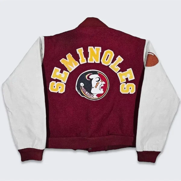 Florida State Seminoles Wool Varsity Red and White Jackets