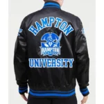 Hampton University Classic Rib Satin Black Jacket