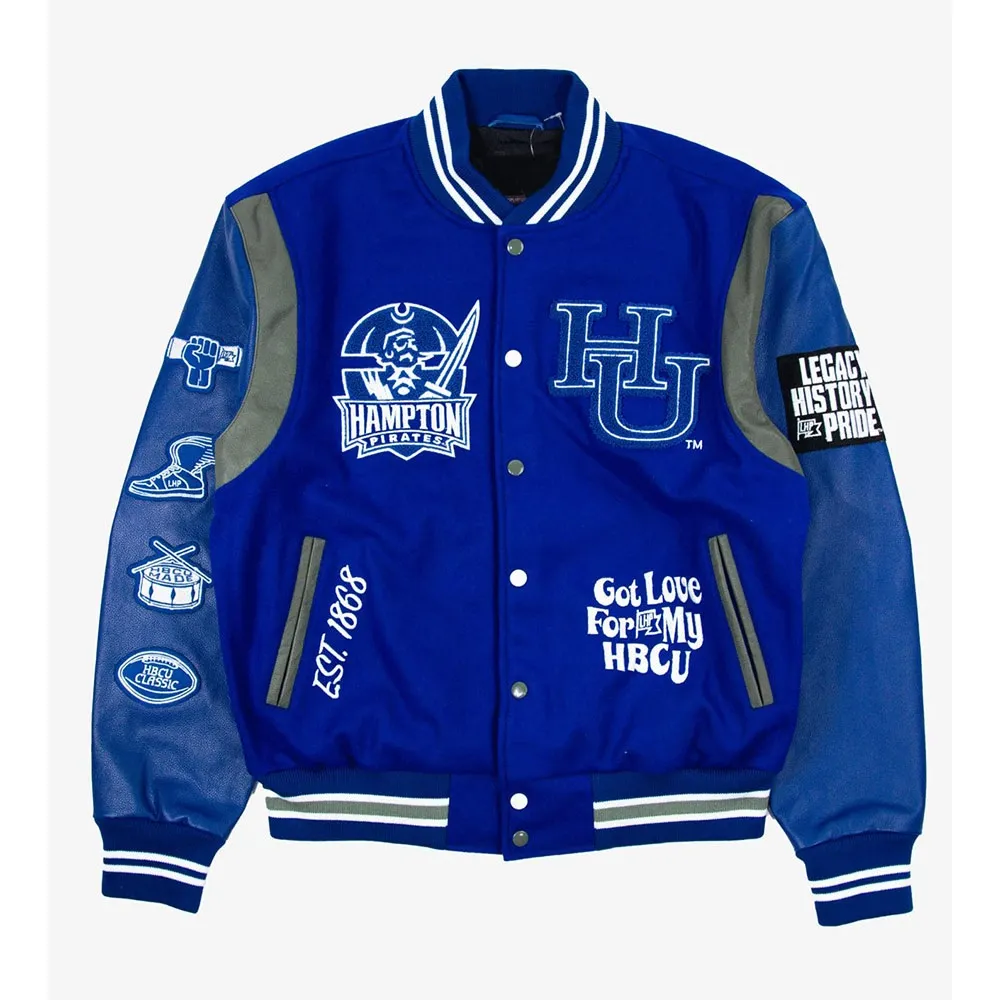 Hampton University Motto 3.0 Royal Varsity Jacket