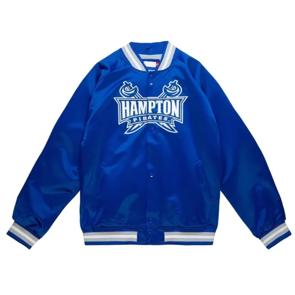 Hampton University Pirates Royal Satin Jacket6