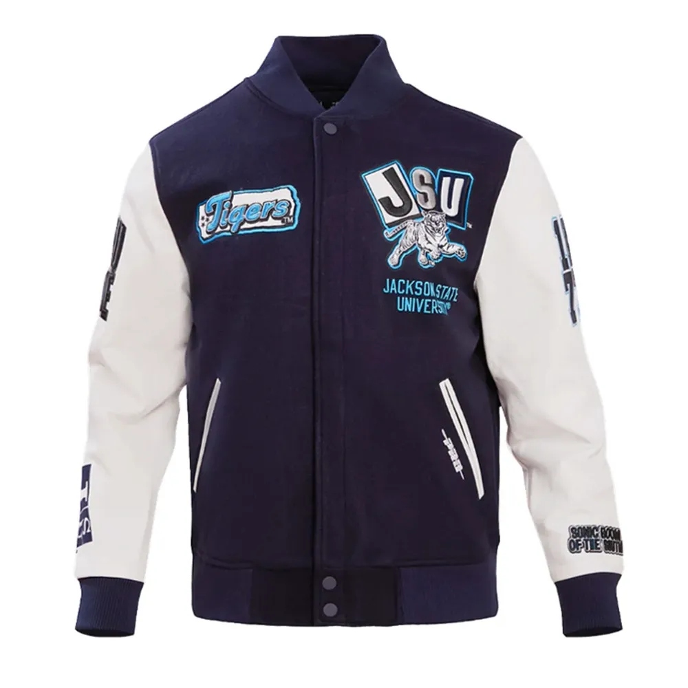 Homecoming Jackson State University Navy Varsity Jacket