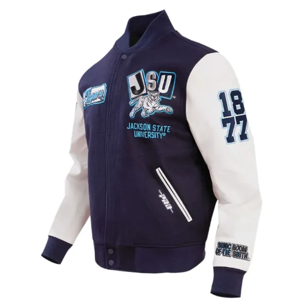 Homecoming Jackson State University Navy Varsity Jackets