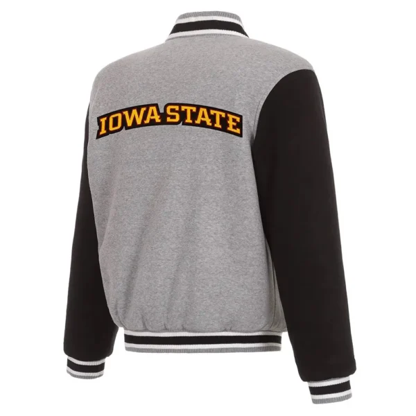 Iowa Hawkeyes Gray & Black Varsity Wool Jackets