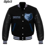 Memphis Grizzlies Black Varsity Jacket2