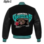 Memphis Grizzlies Black Varsity Jacket6