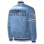 Memphis Grizzlies Slider Light Blue Varsity Jackets