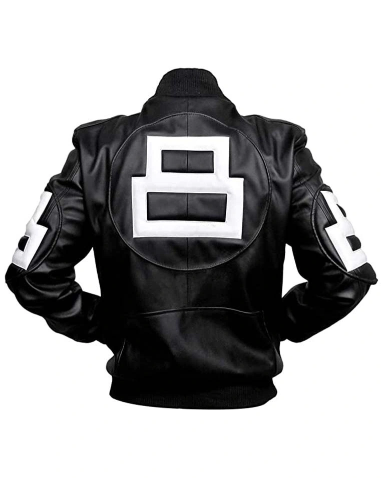 Men’s 8 Ball Bomber Black Leather Jackets