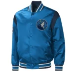 Minnesota Timberwolves Force Play Varsity Satin Jacket