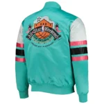 NBA Weekend 1996 Hardwood Classics Teal Satin Jacket2