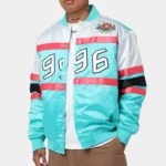 NBA Weekend 1996 Hardwood Classics Teal Satin Jacket3