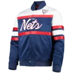 New Jersey Nets Hardwood Classics Script Satin Jacket