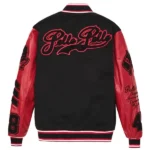 Pelle Pelle Red And Black Varsity Jackets