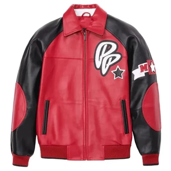 Pelle Pelle Soda Club Plush Red And Black Jacket