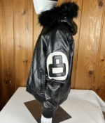 Unisex 8 Ball Black Varsity Bomber Parka Jacket