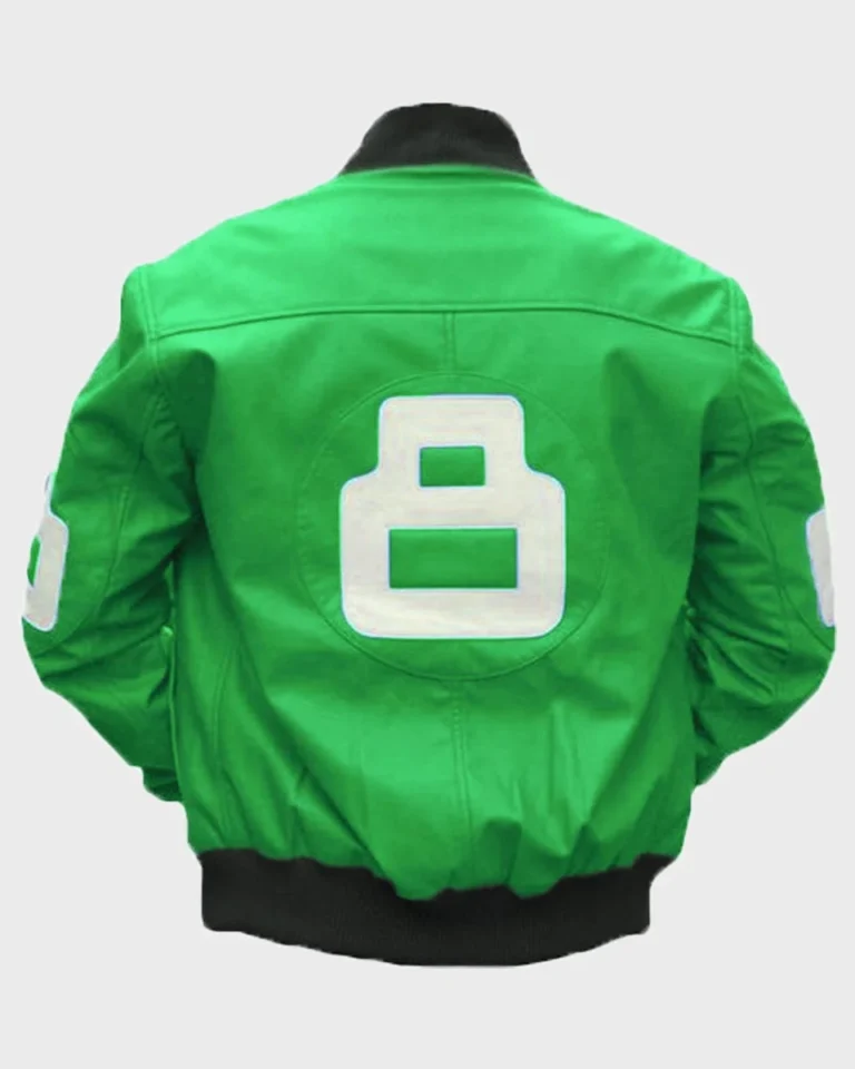 Unisex 8 Ball Green Bomber Jacket