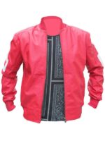 Unisex 8 Ball Pink Bomber Leather Jackets