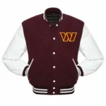 Washington Commanders Letterman Maroon and White Jacket