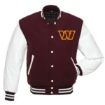 Washington Commanders Letterman Maroon and White Jackets