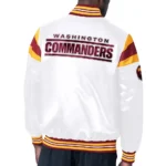 Washington Commanders Midweight White Satin Jackets