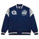 Georgetown University Navy Heavyweight Real Satin Jacket