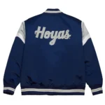 Georgetown University Navy Heavyweight Real Satin Jackets