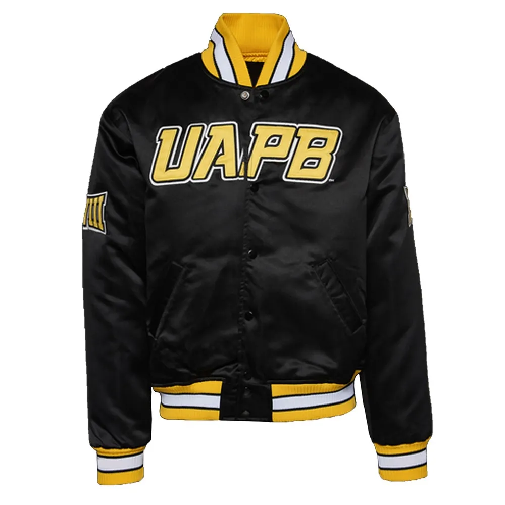 Golden Lions Black Real Satin Jacket