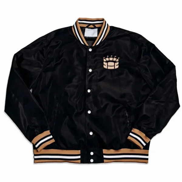 Homefield Brand Script Bomber Black Jacket