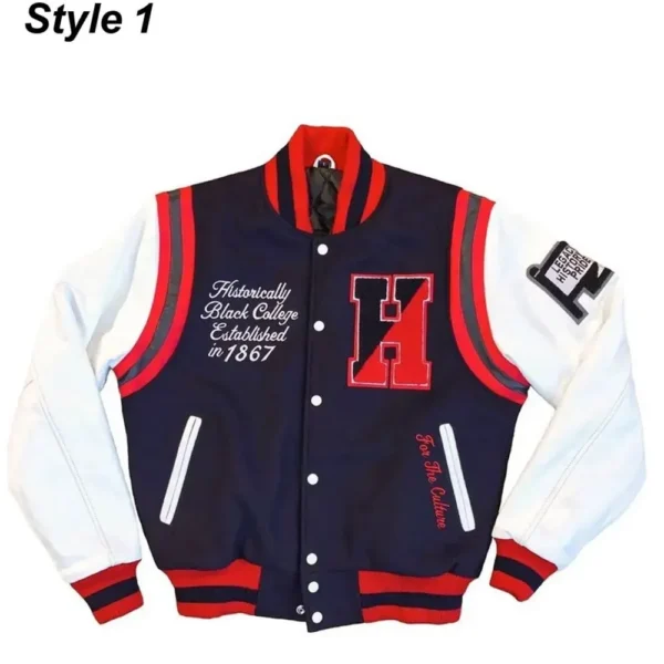 Howard University MOTTO Varsity Jacket1