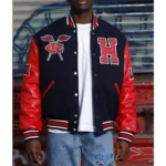 Howard University Navy and Red Varsity Jacket1