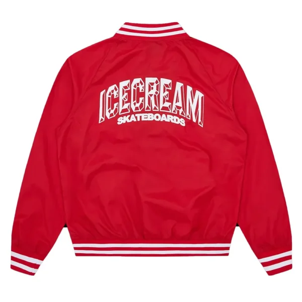 Icecream Red Nylon Bomber Jackets