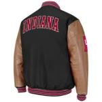 Indiana Hoosiers Letterman Real Wool and Leather Jackets