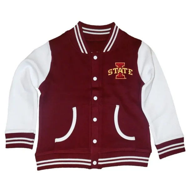 Iowa State Cyclones Red and White Varsity Bomber Jacket