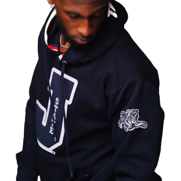 Jackson State Tigers Chenille Letterman Pullover Hoodie4