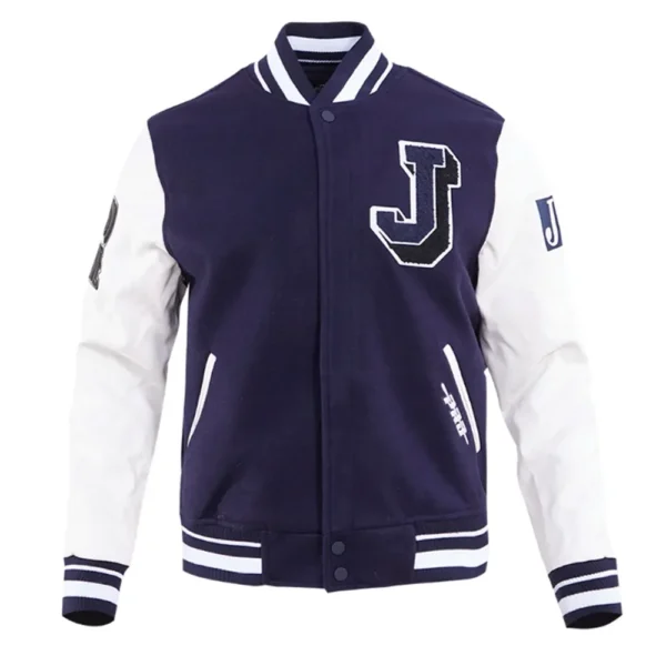 Jackson State University Navy and White Varsity Jacket