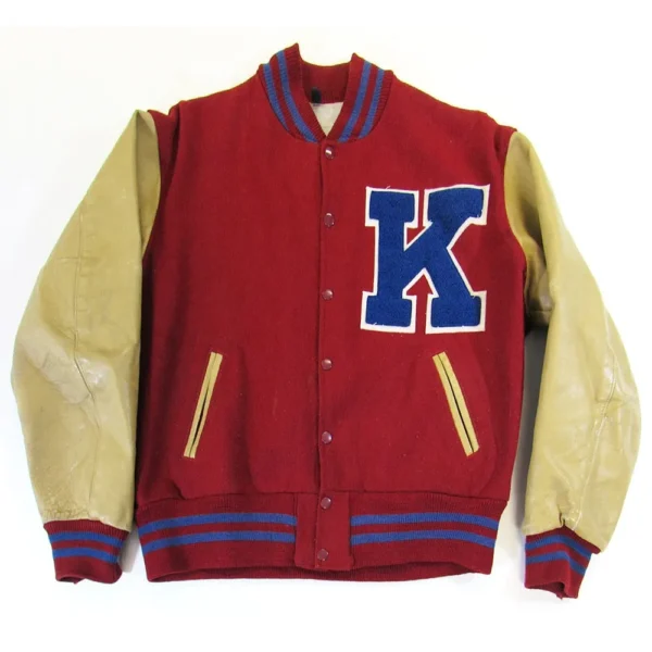 Kansas Jayhawks Red Letterman Jacket