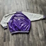 Kansas State Wildcats Varsity Purple and White Real Satin Jackets