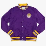 LSU Tigers Retro Bomber Purple Real Polyester Jacket