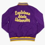 LSU Tigers Retro Bomber Purple Real Polyester Jackets