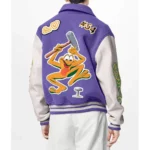 Louis Vuitton Purple and White Letterman Varsity Jacket