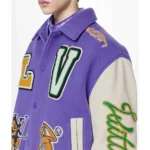 Louis Vuitton Purple and White Varsity Letterman Jacket