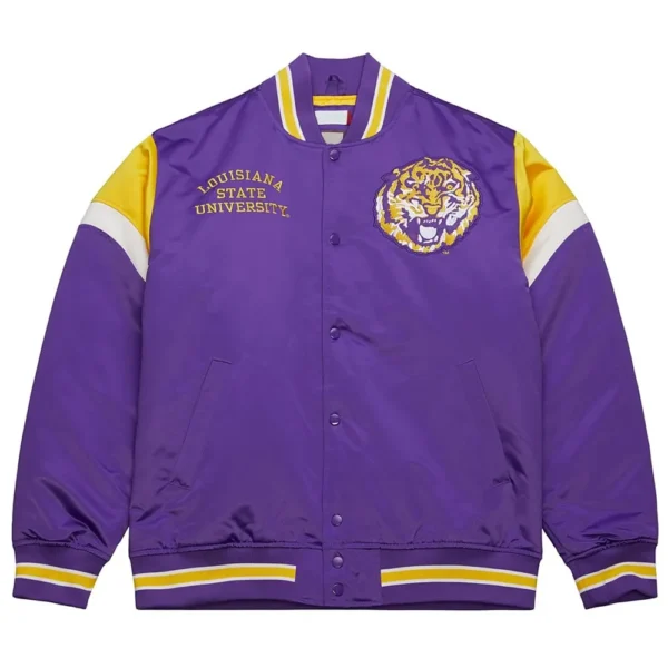 Louisiana State University Purple Heavyweight Real Satin Jacket