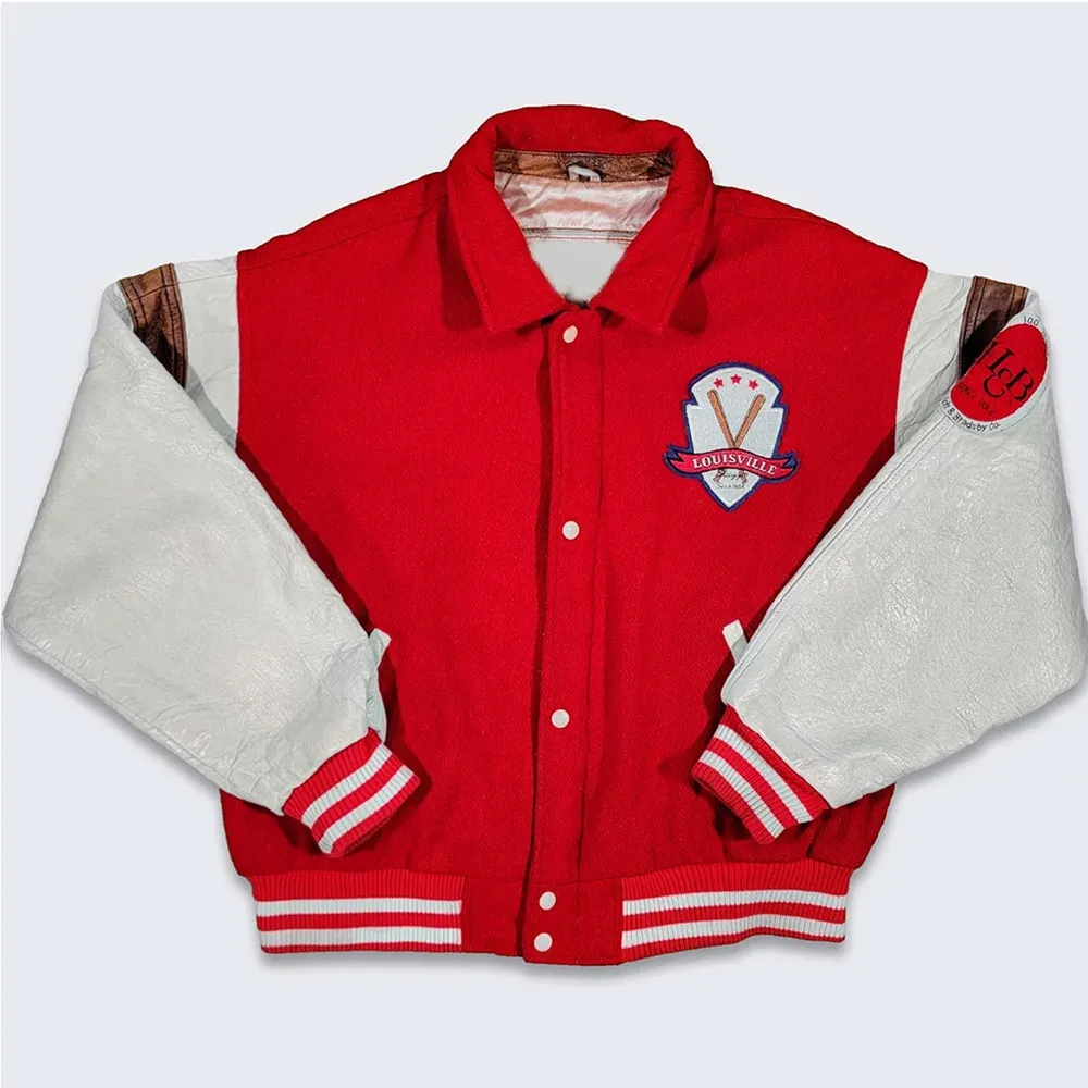 Louisville Slugger 80s Varsity Red and Cream Real Wool Jacket