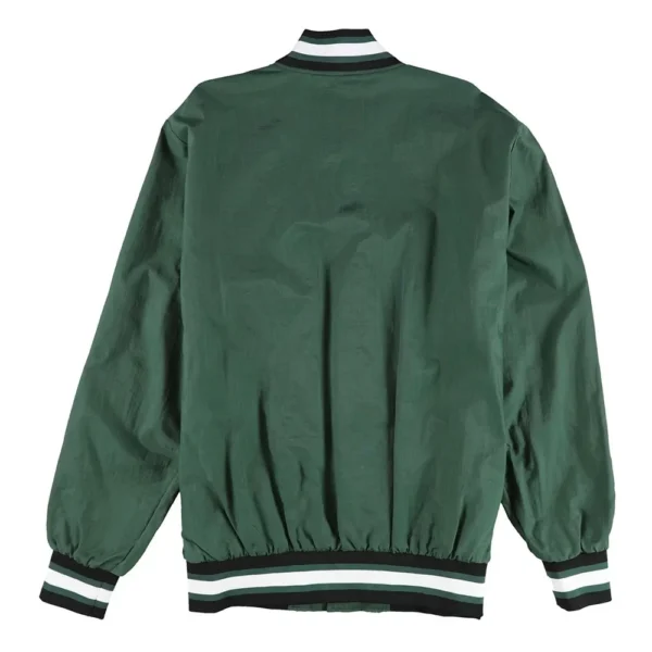 Michigan State Spartans Bomber Green Real Satin JacketS