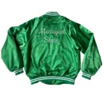 Michigan State Spartans Green Real Satin Jacket