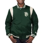 Michigan State Spartans Teddy Green Varsity Real Satin Jacket