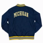 Michigan Wolverines Navy Script Real Satin Jackets