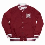 Mississippi State Script Retro Burgundy Bomber Jacket