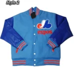 Montreal Expos Varsity Wool and Leather Real Wool Jacket 2