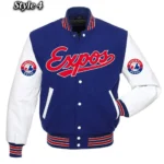 Montreal Expos Varsity Wool and Leather Real Wool Jacket 4