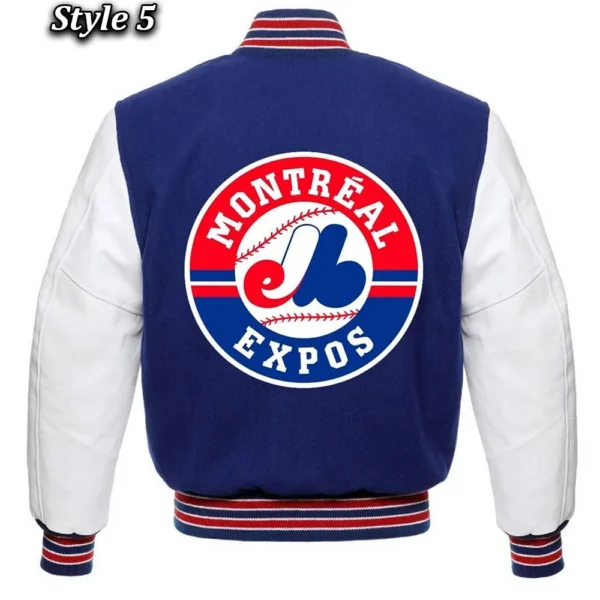 Montreal Expos Varsity Wool and Leather Real Wool Jackets 5